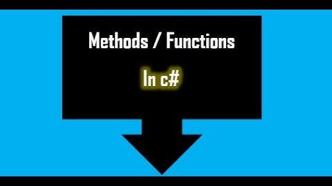 22. #Functions in #C# _ void , return ازاي تنادي علي #دالة في #السي شارب وازاي تعملها