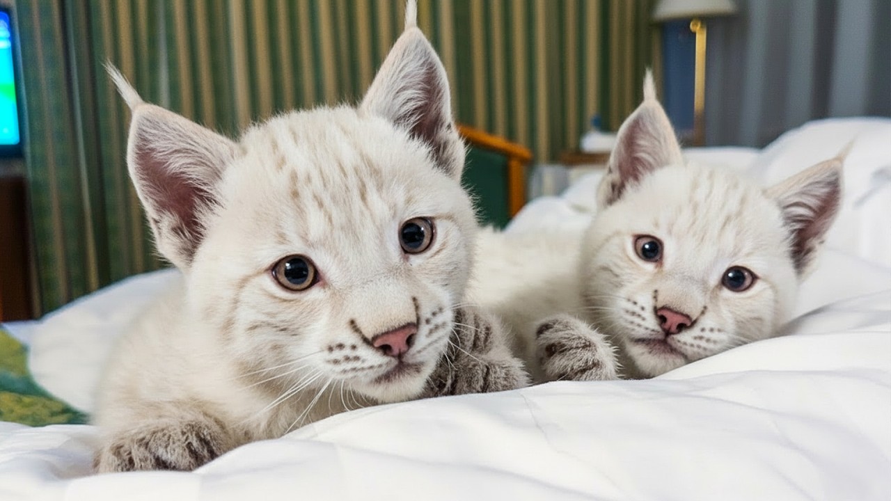 Редкая рысь-альбинос найдена мертвой, но ее котята все еще живы — они выглядели точь-в-точь как и...
