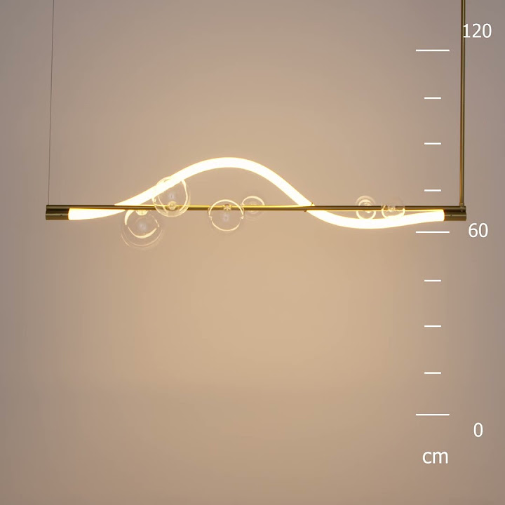 Длинная подвесная люстра с гибким неоном и пузырями «Oasis» MOD289PL ...