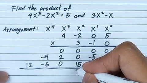 Math 8 (10) Multiplication of Polynomials (Detached Coefficients)