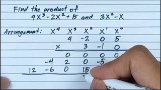 Math 8 (10) Multiplication of Polynomials (Detached Coefficients)