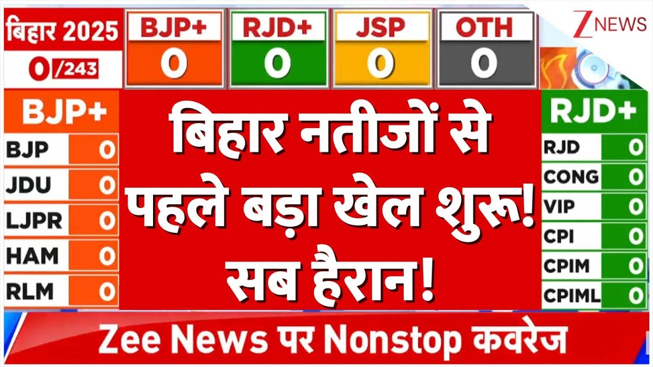Bihar Election Result 2025: बिहार नतीजों से पहले बड़ा खेल शुरू! सब हैरान! | Nitish Kumar | Tejashwi