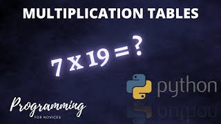 Multiplication tables in Python