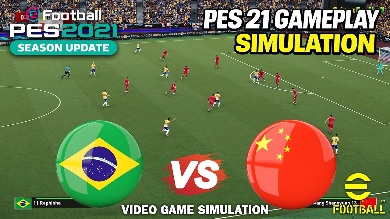 September 12, 2026 | BRAZIL vs CHINA | eFootball PES 2021 Gameplay | Video Game Simulation