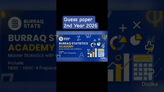 Guess paper for 2nd year.Don't worry i am here.#fbise #guess #hssc 2#statistics @Burraqstats