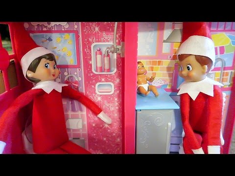 elves-playing-in-barbie-house-having-elf-babies?-elf-on-the-shelf-day-24