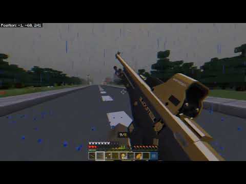 Golden AWP TacZ GoldenZero Project || MCBE Gun Addon Showcase