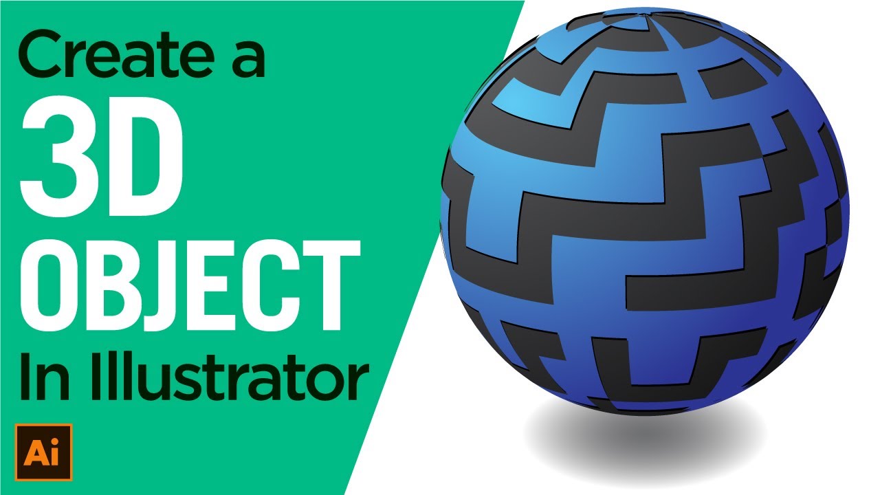 Design a 3D Object Effect Illustrator Tutorial - 3D Mapping - YouTube