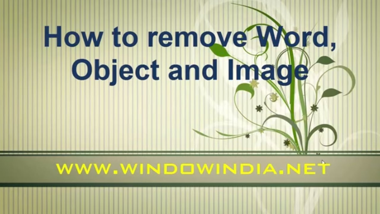 Remove all hyperlinks in word document | Remove objects - YouTube