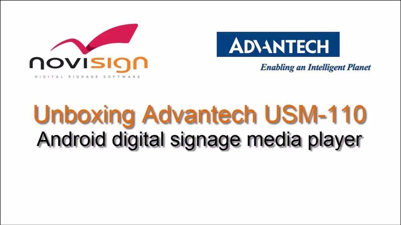 Unboxing of Advantech USM-110 Android digital signage media player