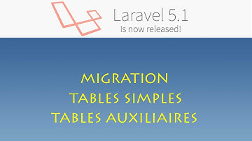 Laravel 5.1 (Windows) - 044 - migrations tables simples - tables auxiliaires