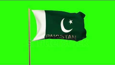 Pakistan flag with title waving in the wind. Looping sun rises style. Animation loop Stock video by