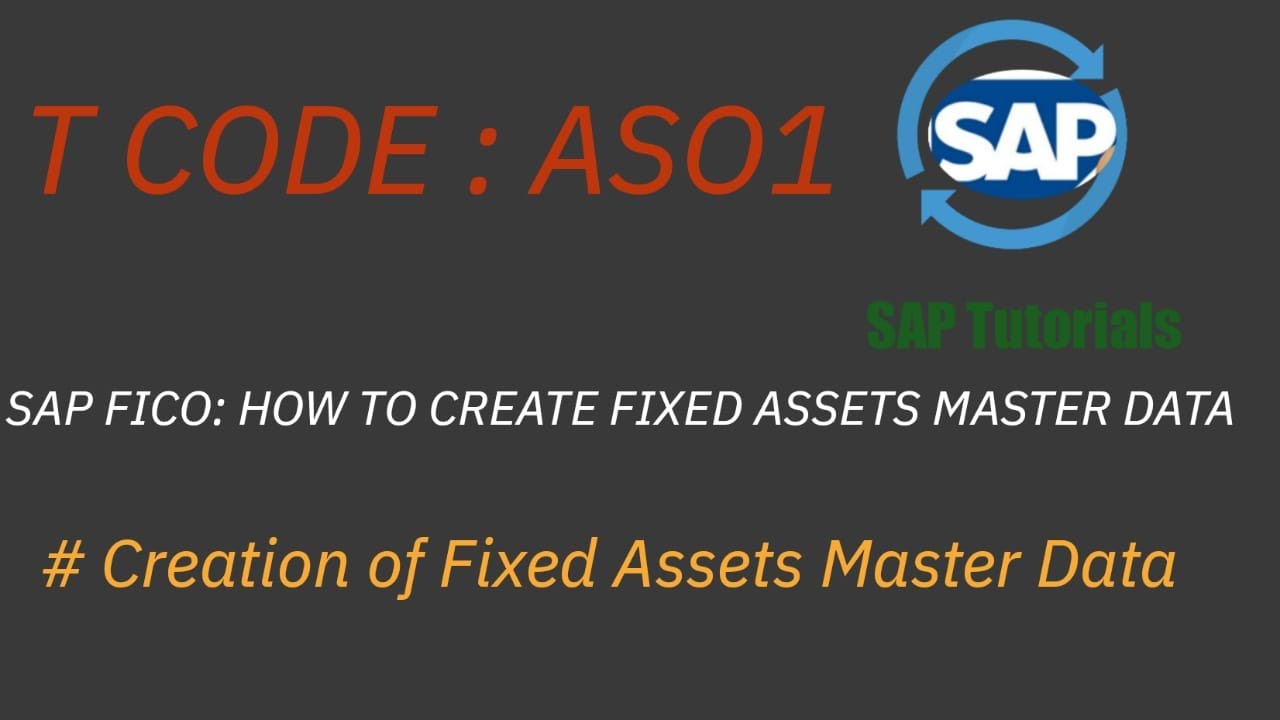 SAP FICO HOW TO CREATE ASSETS MASTER DATA YouTube