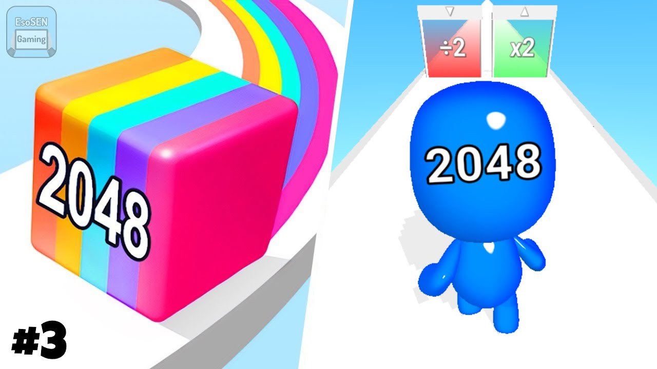 Jelly Run 2048 | Man Runner 2048 | All Levels Gameplay | Android, iOS | Satisfying Mobile Games #3