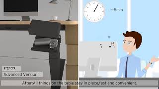 ET223 Dual-Motor Height Adjustable Desk Installation Animation