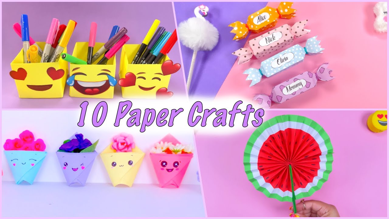 10 diy paper crafts school supplies gift ideas room decor and more
