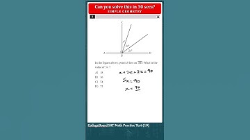 Solve this in 30 seconds! Simple Geometry #shorts #satprep #shortsvideo