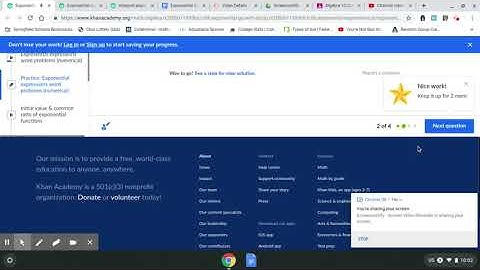 Khan Academy: Exponential Expressions Word Problems (Numerical)