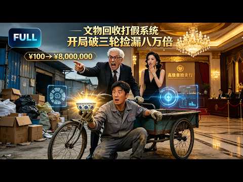 【FULL】🔥新劇來襲｜所有人笑他收破爛，沒想到一個破碗竟暴漲8萬倍！廢物學徒覺醒文物打假系統，開局震撼古玩圈《文物回收打假系統，開局破三輪撿漏八萬倍》 #鑑寶  #撿漏 #系統流 #爽劇 #打臉