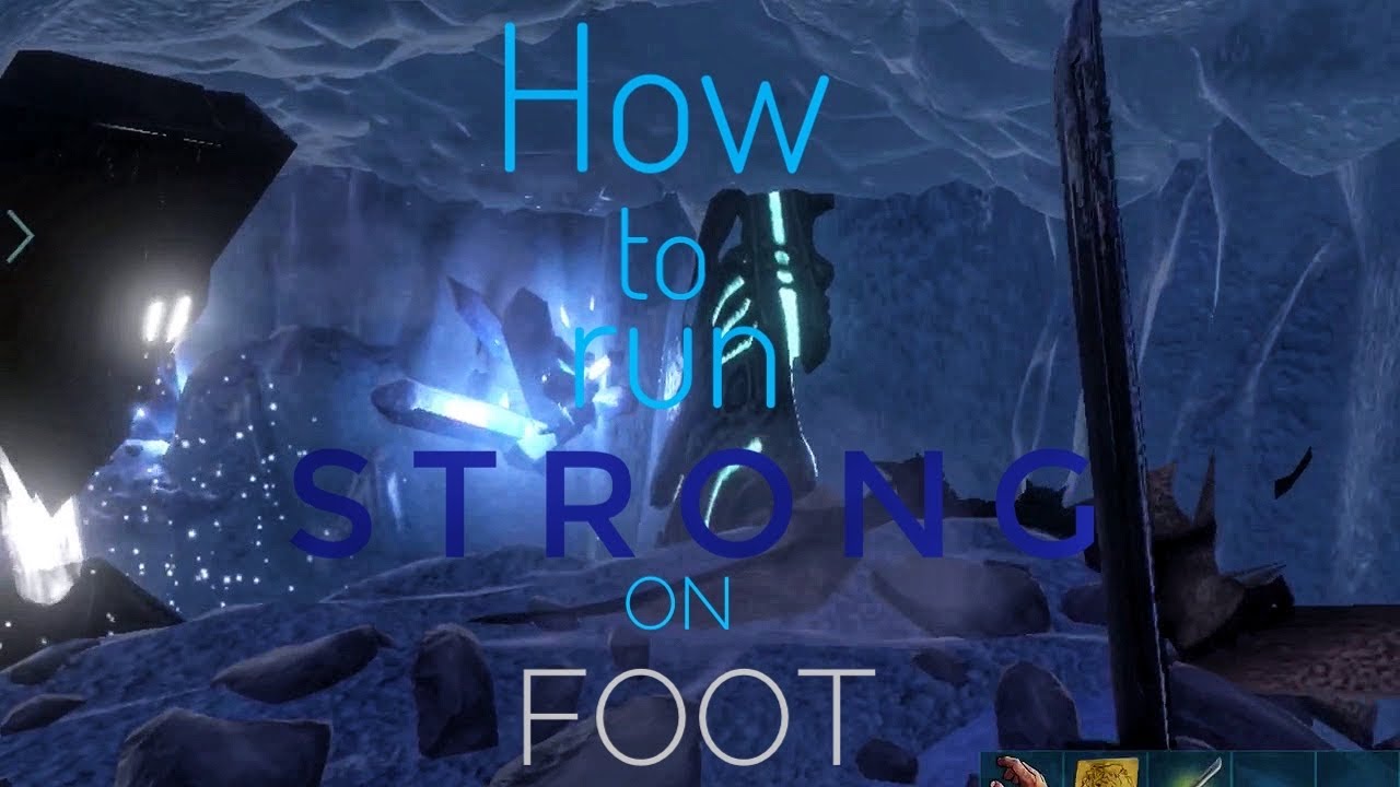 Ark Mobile|| How to run strong cave on foot!  Easy Method