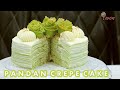 斑斓千层蛋糕 |免烤食谱 How To Make Pandan Crepe Cake | No Bake Recipe