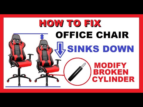 How to FIx a Sinking Office Chair | Easy Simple Fast Free Cheap | Modify Faulty Gas Cylinder Lift