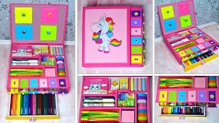 Matchboxes + cardboard 🦄 DIY CUTE DESK ORGANIZER FROM WASTE CARDBOARD