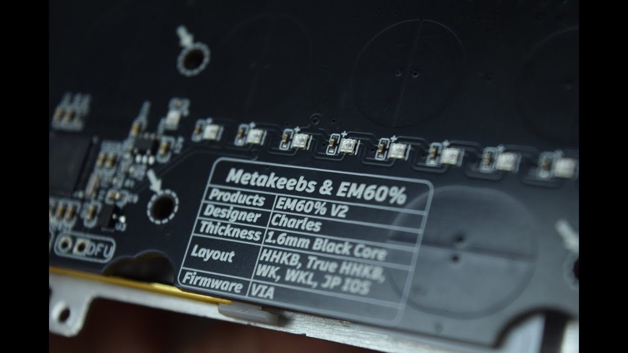 Rule60 EC Upgrade: EM60 v2 PCB really lit it up! - YouTube