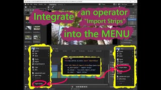 How to integrate an operator(Import Strips) into the Blender’s menu