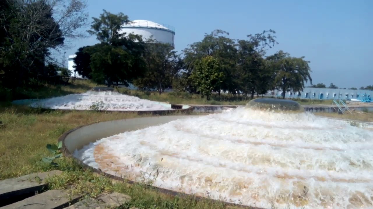 Aeriation of water before treatment |