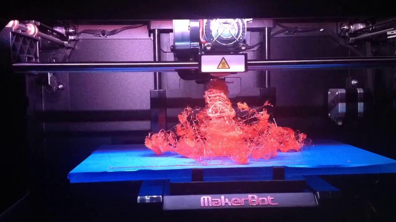 MakerBot Replicator 2 test 4 #TO-SHIRT.com FIRST PRINT FAILED - YouTube