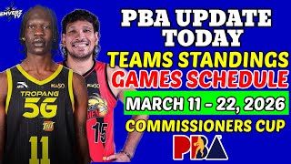 PBA update PBA Standings today |Games Schedule  March 11 - 22, 2026Pba Commissioners cup 2026