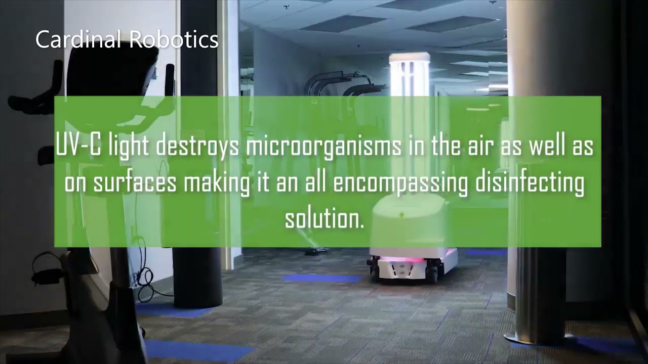 UVC Robot Disinfecting Gym Space - Cardinal Robotics