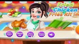 Fry chicken fries kitchen Educational Kitchen game for kids screenshot 1