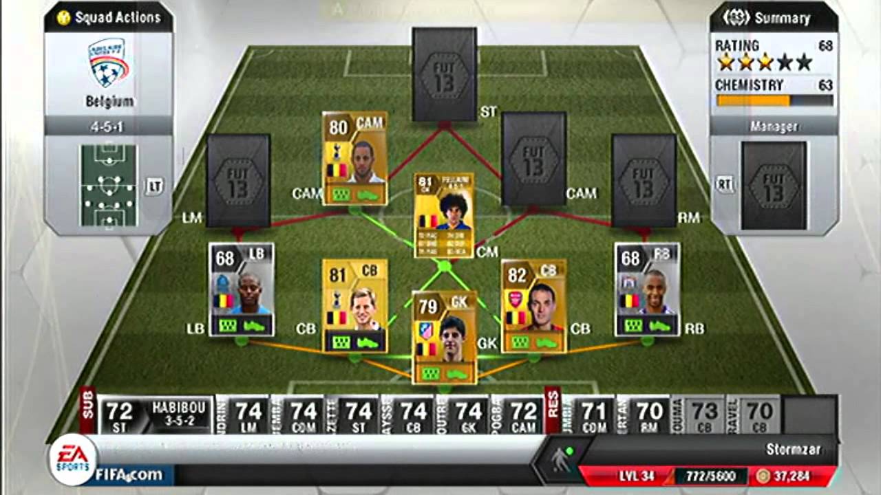 Fifa 13 Belgium Squad Builder Feat In form + Benteke!