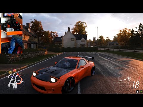 Forza Horizon 4 Mazda RX-7 (Steering Wheel + Shifter) Tokyo Drift Gameplay
