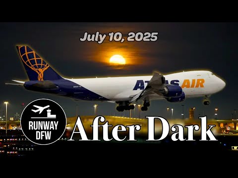 LIVE π΄ DFW Airport plane spotting βοΈ at night π Runway DFW - 7/10/25