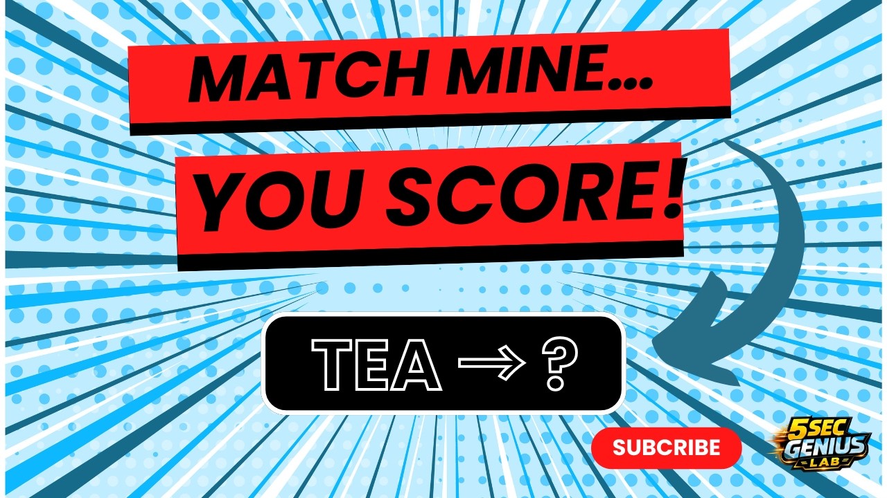 Food Word Association Challenge 🍕 | 5 Second Brain Test – Match Mine… You Score!