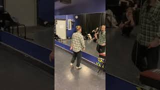 Draw back (step-brush-heel drop)