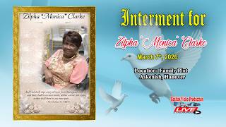 Interment for Zilpha "Monica" Clarke