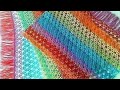كروشيه غرزه جديده وسهله لعمل شال مستطيل/كوفيه/بلوزه Easy stitch to make a crochet rectangular shawl