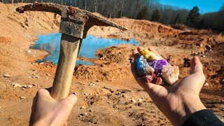 Found Valuable Amethyst & Quartz Crystals While Digging Diamond Hill Mine! (Shocked 😱)