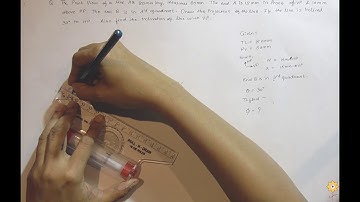 Easiest way to solve problems on projection of lines in third quadrant | problem 2 |ED| PCE |#7