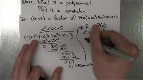 Polynomials - Factor Theorem