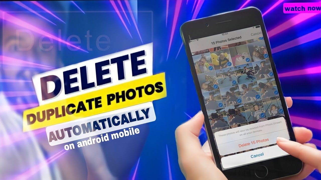 Delete duplicate photo, files and videos automatically with one click on android mobile in telugu 24