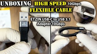 ETZIN Soft Flat Short Cable USB-C to USB 3.1 Adapter 10Gbps High Speed screenshot 2