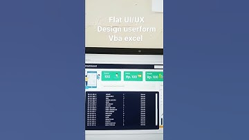 Flat UI/UX Design Userform VBA Excel , Tonton Fullnya di rudi dowa channell