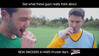Football team tries NEW MARS & SNICKERS Protein Bars