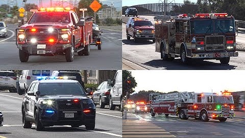 New Water Rescue Unit! Police, Fire and EMS Responding Code 3 Compilation #30.