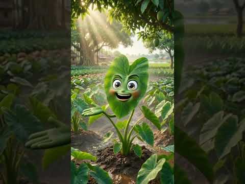 কচু শাকের উপকারীতা।🌿 healthy taro Leaf Animation #shorts